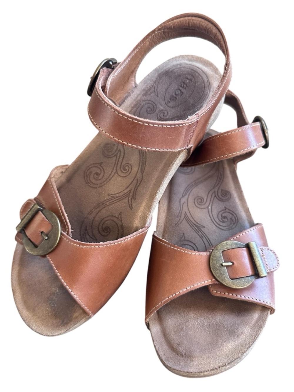 Taos Footwear Vera Women's Comfortable Leather Sandal Hazelnut Sz US 8-8.5  EU39
